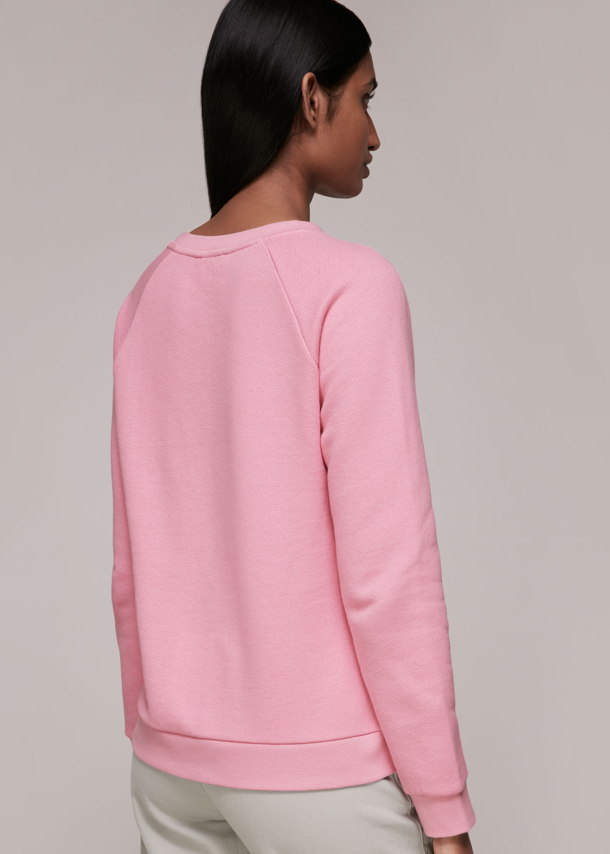 Pink Bonjour Logo Sweatshirt WHISTLES