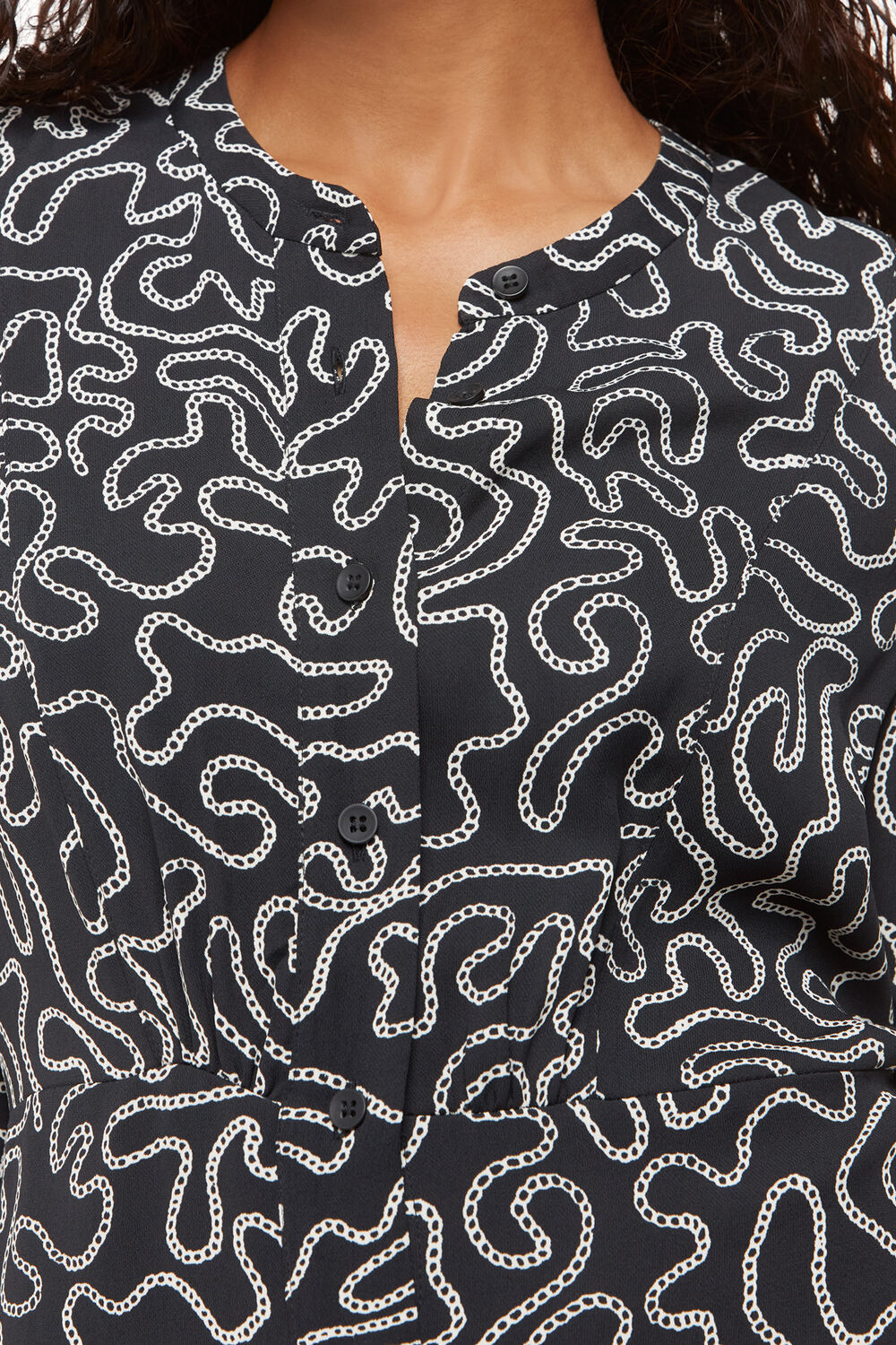 Petite Chain Print Flippy Dress