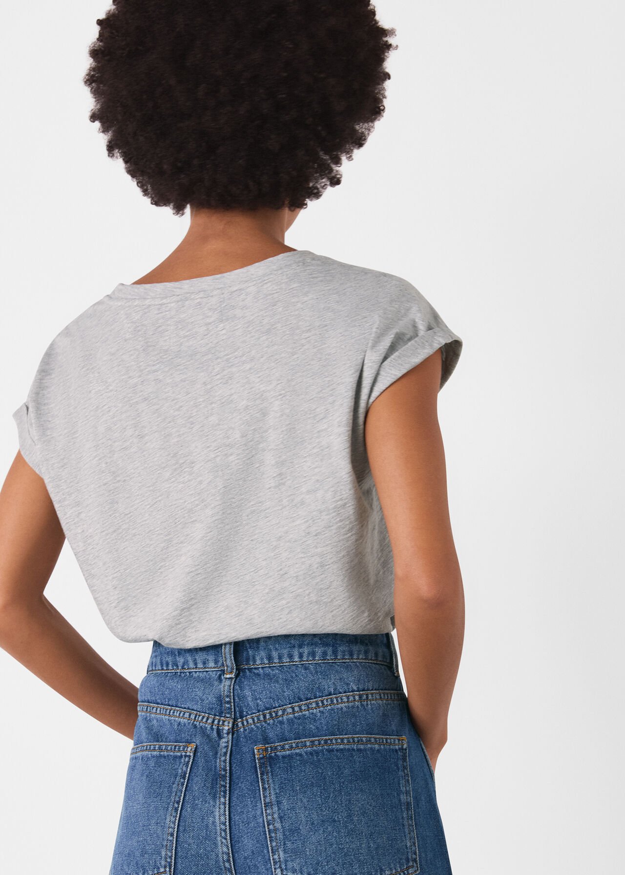Willa V-Neck Cap Sleeve Tee