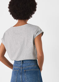 Willa V-Neck Cap Sleeve Tee