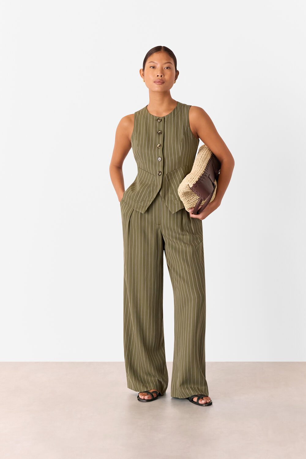 Petite Lottie Pinstripe Trouser