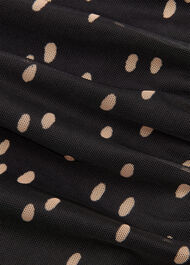 Spot Print Mesh Jersey Top
