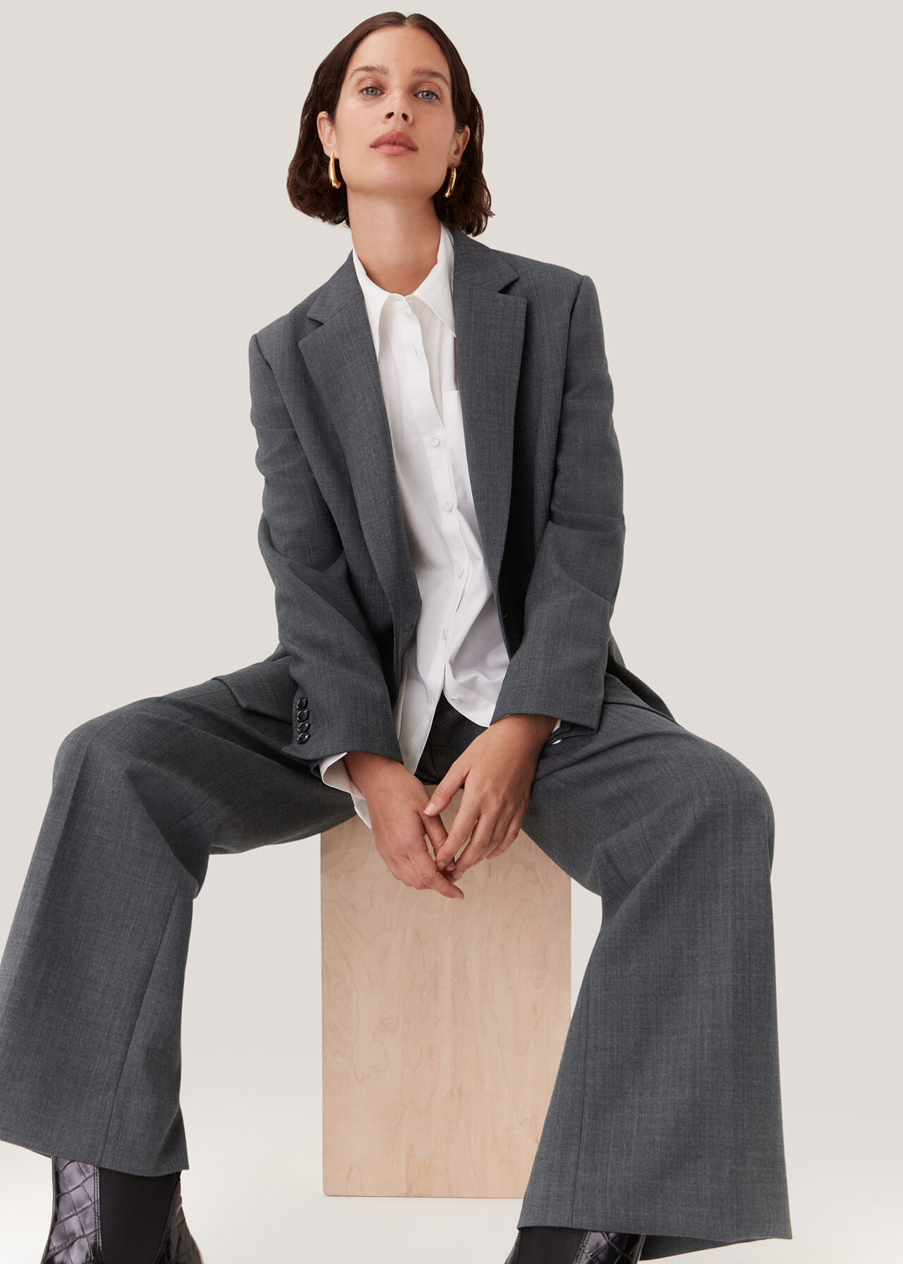 Natalie Wool Blend Trouser