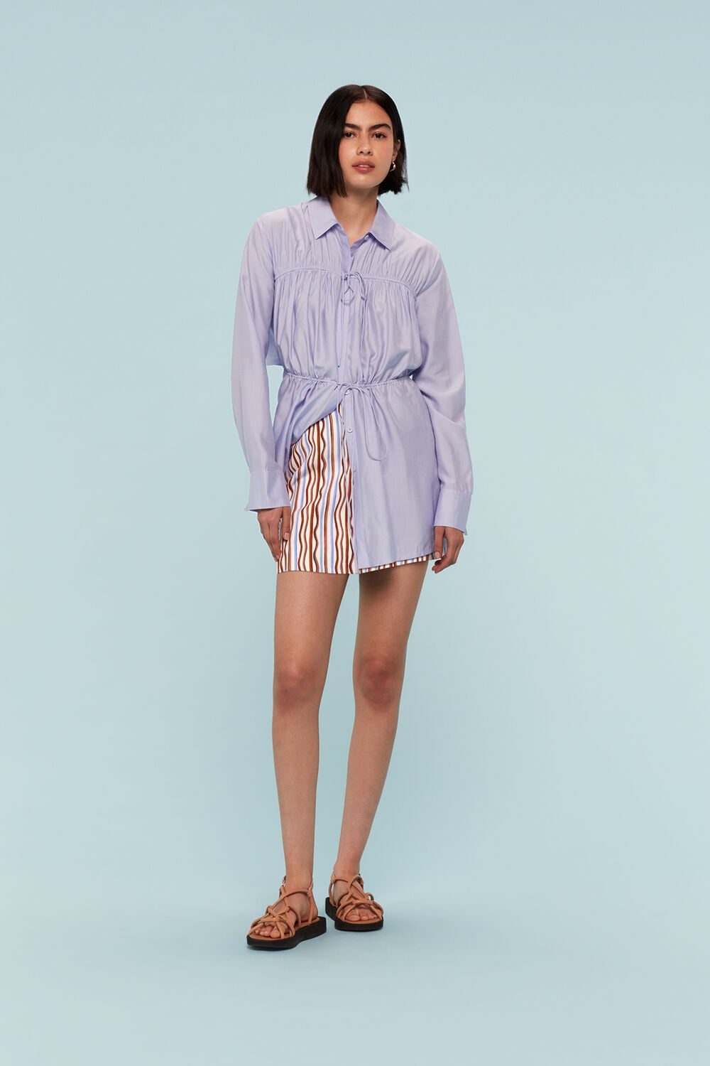 Multicolour Wiggle Stripe Mini Skirt