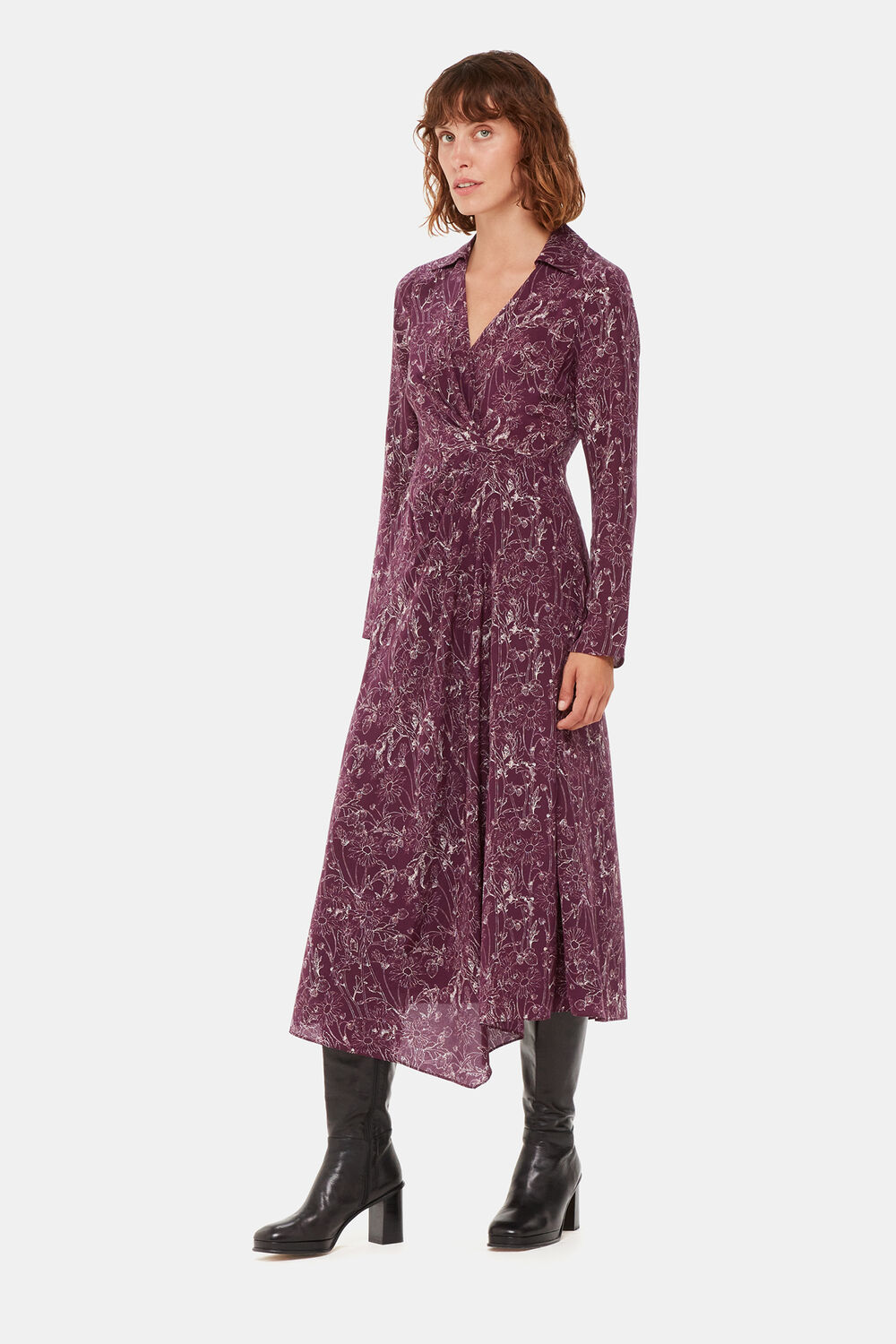 Strawberry Plant Silk Dress