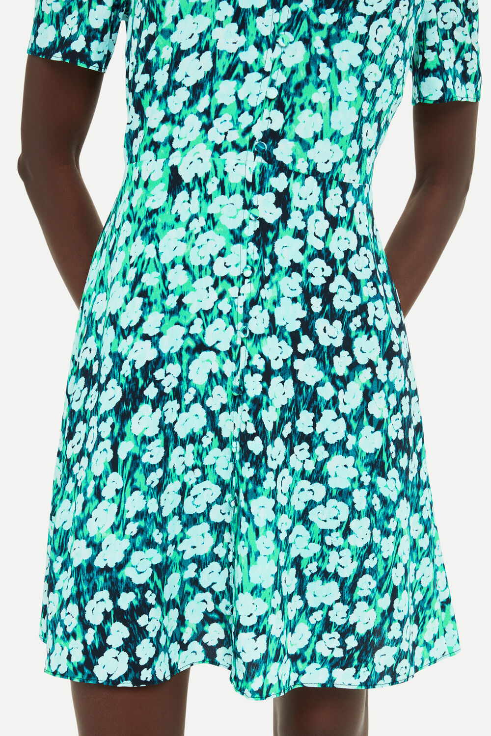 Green Floral Petal Rowan Dress