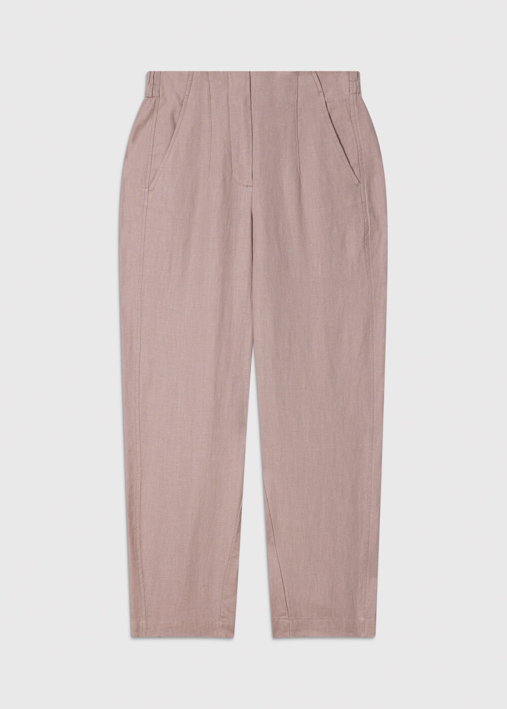 Linen Barrel Leg Trouser