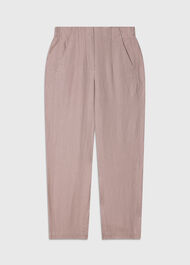 Linen Barrel Leg Trouser