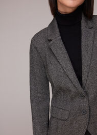 Textured Slim Jersey Jacket