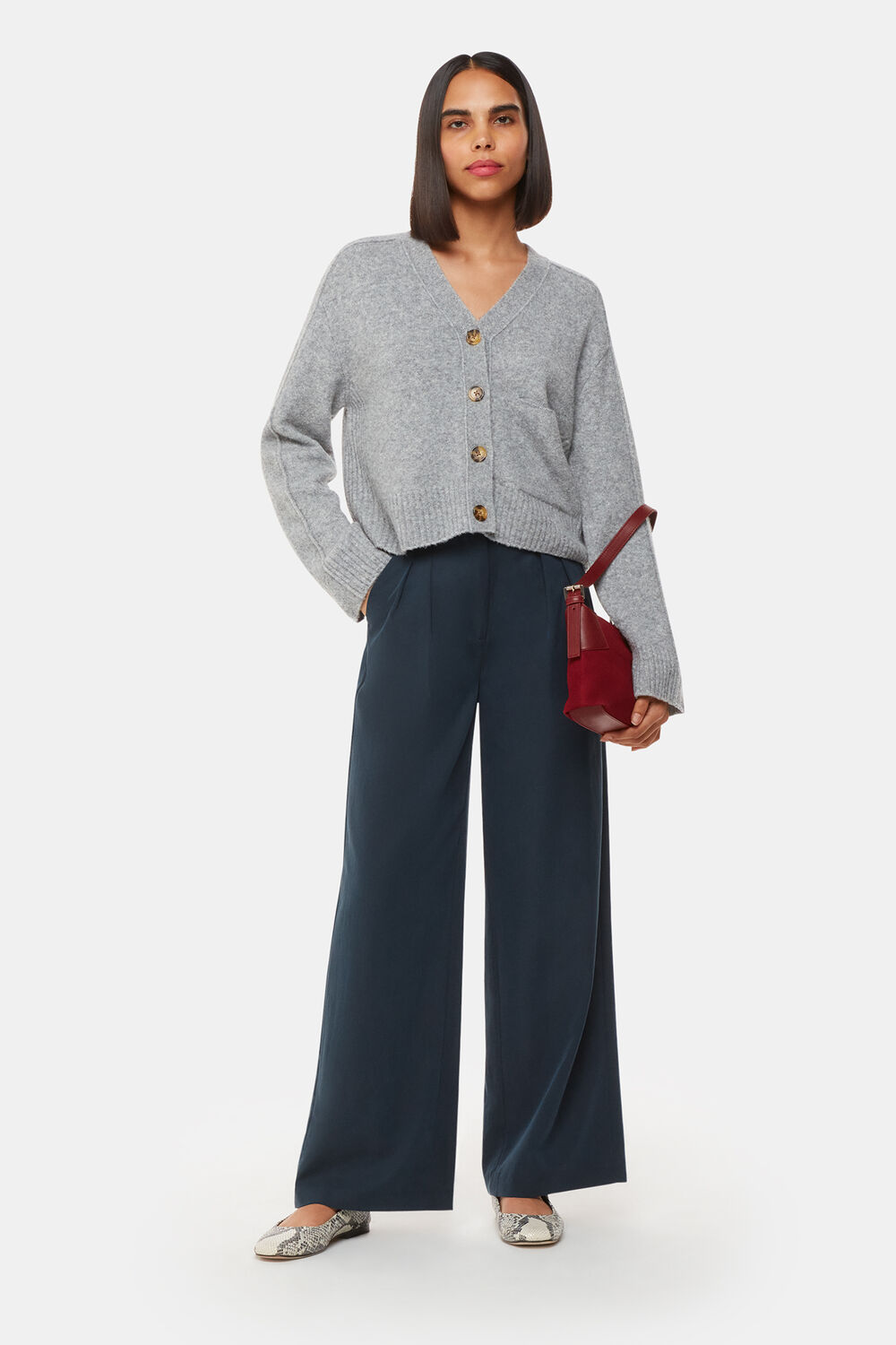 Wool Mix Pocket Cardigan