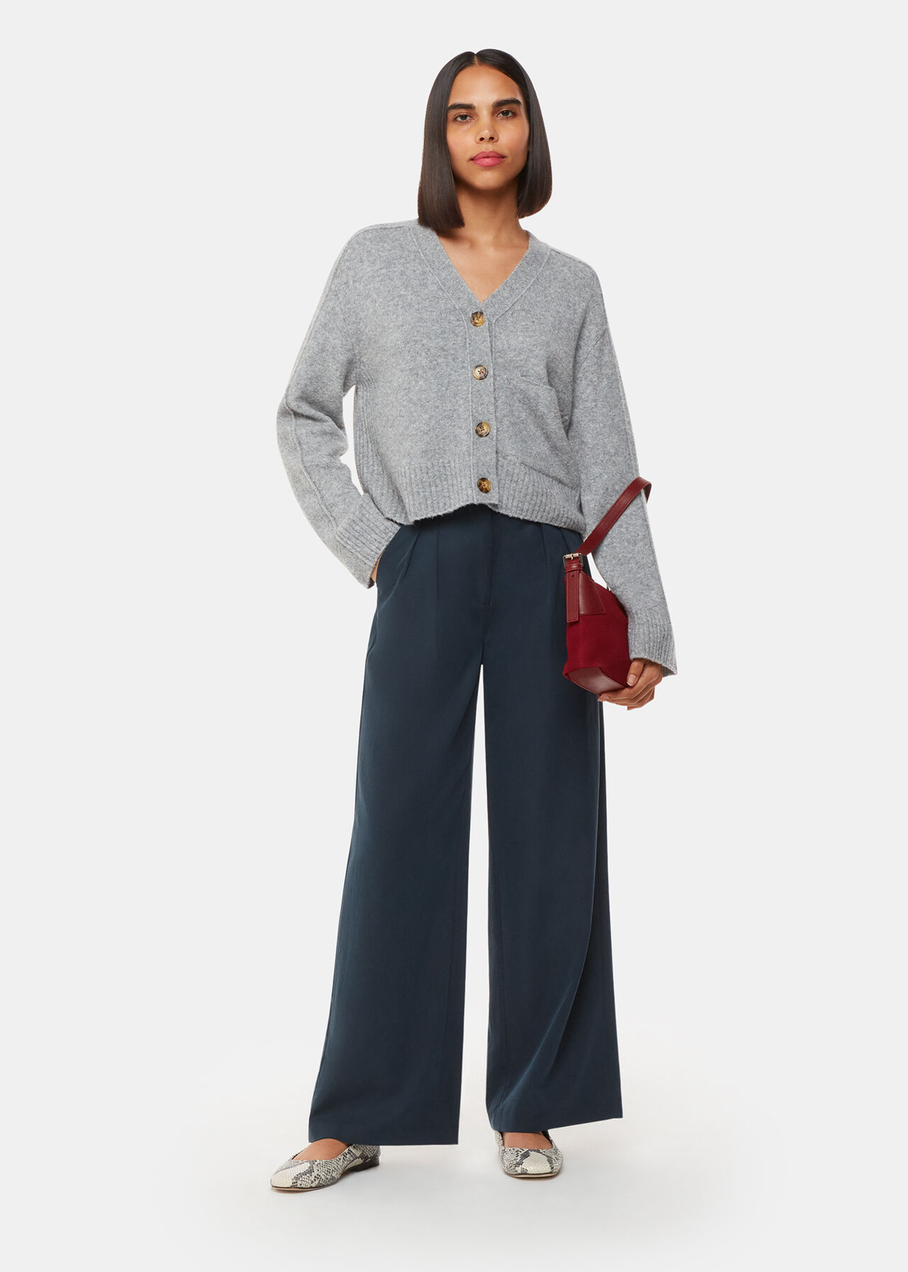 Wool Mix Pocket Cardigan