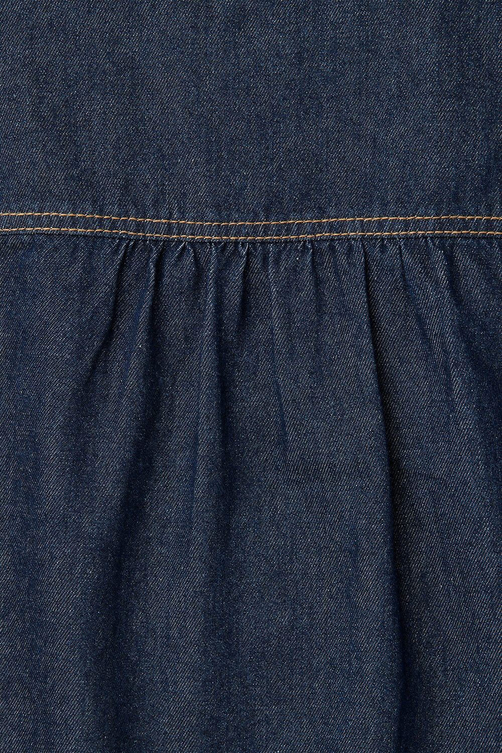 Dark Denim Long Sleeve Shift Mini Dress