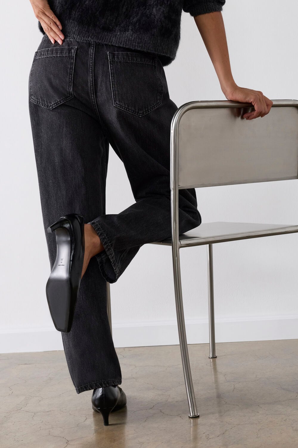 Grey Authentic Barrel Leg Jean