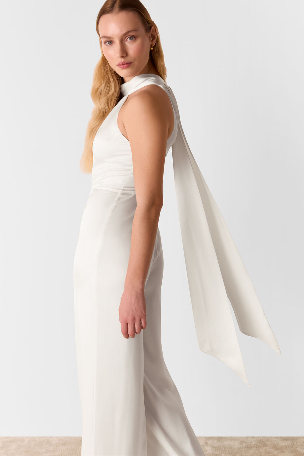 Ivory Halterneck Bridal Jumpsuit