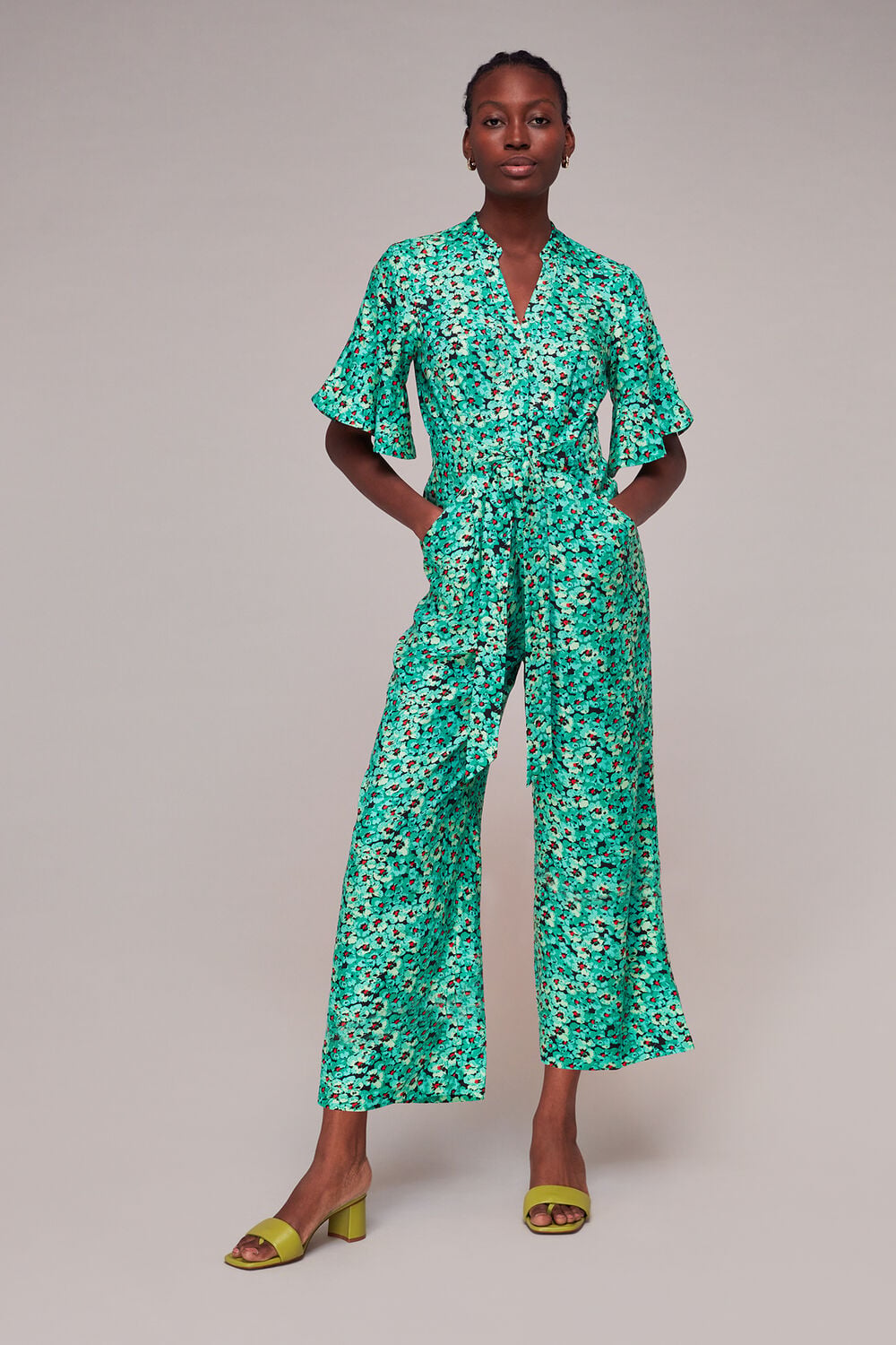 Green Pansy Meadow Jumpsuit