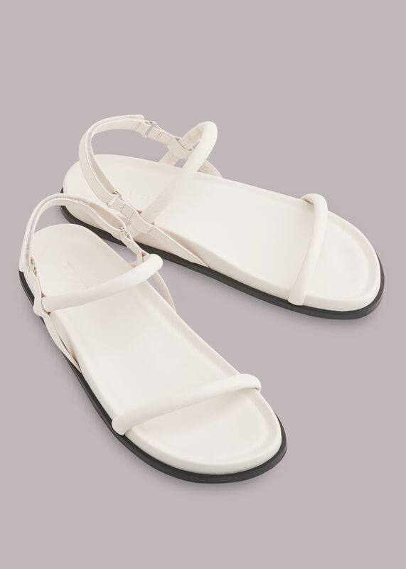 White Shelby Padded Slingback Sandal