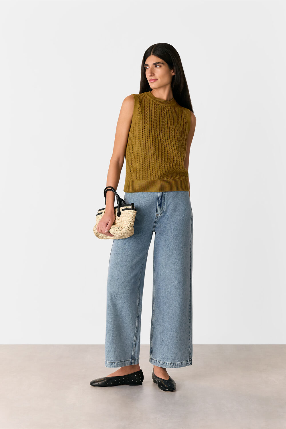 Pointelle Knitted Tank