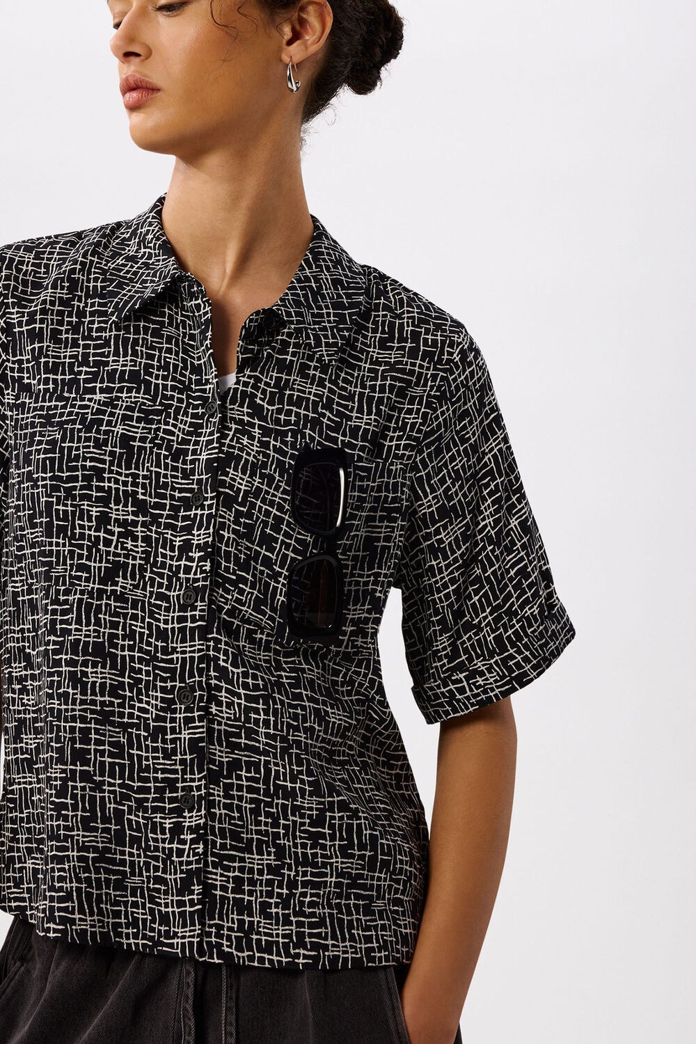 Woven Grid Shirt