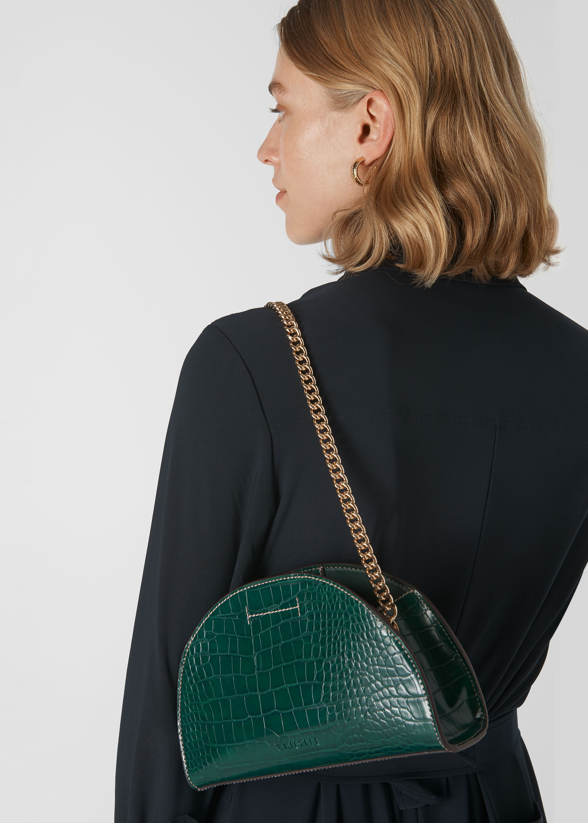 Dark green croc clearance bag