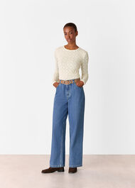 Jersey Lace Long Sleeve Top