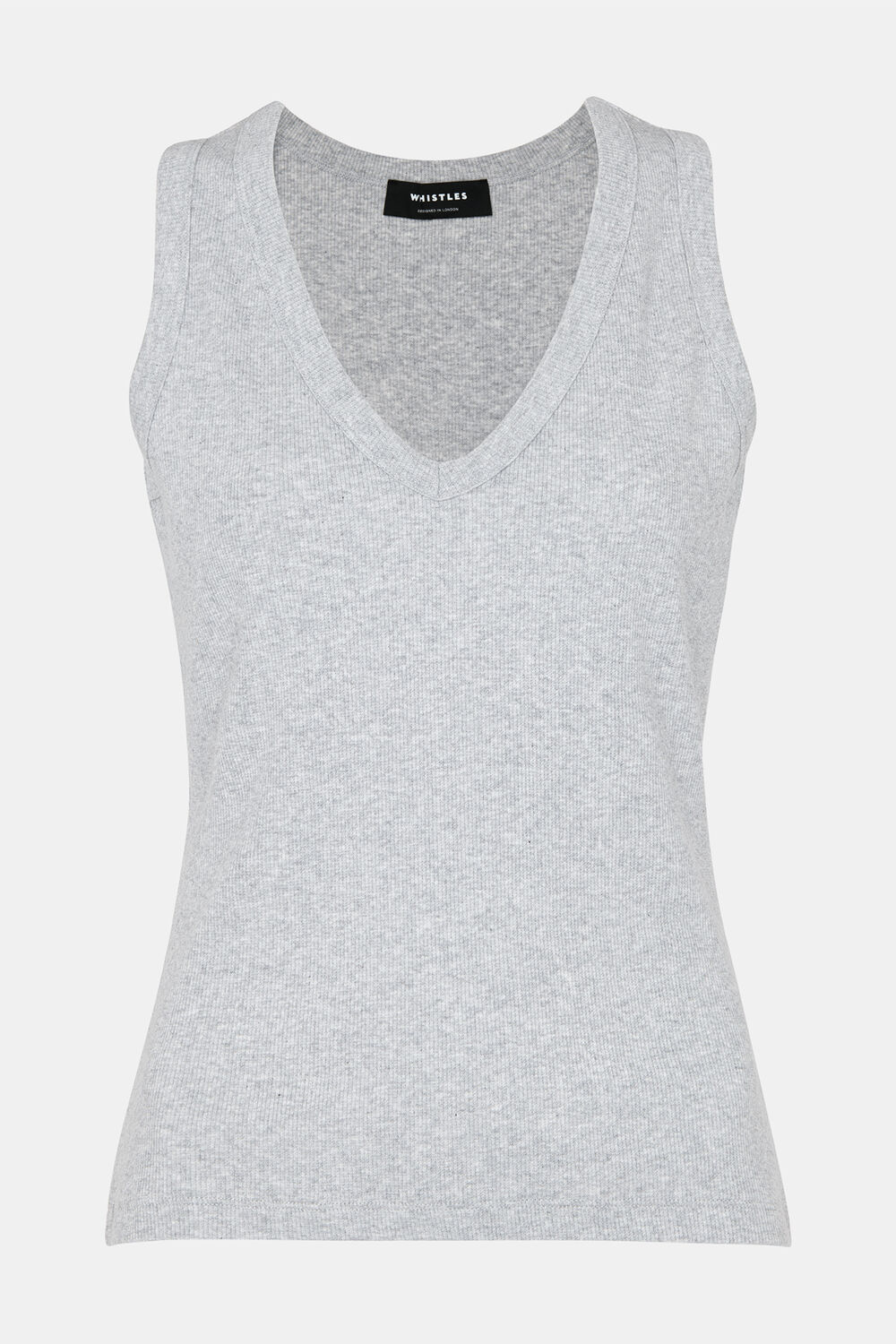 Grey Marl Ellis V Neck Jersey Vest