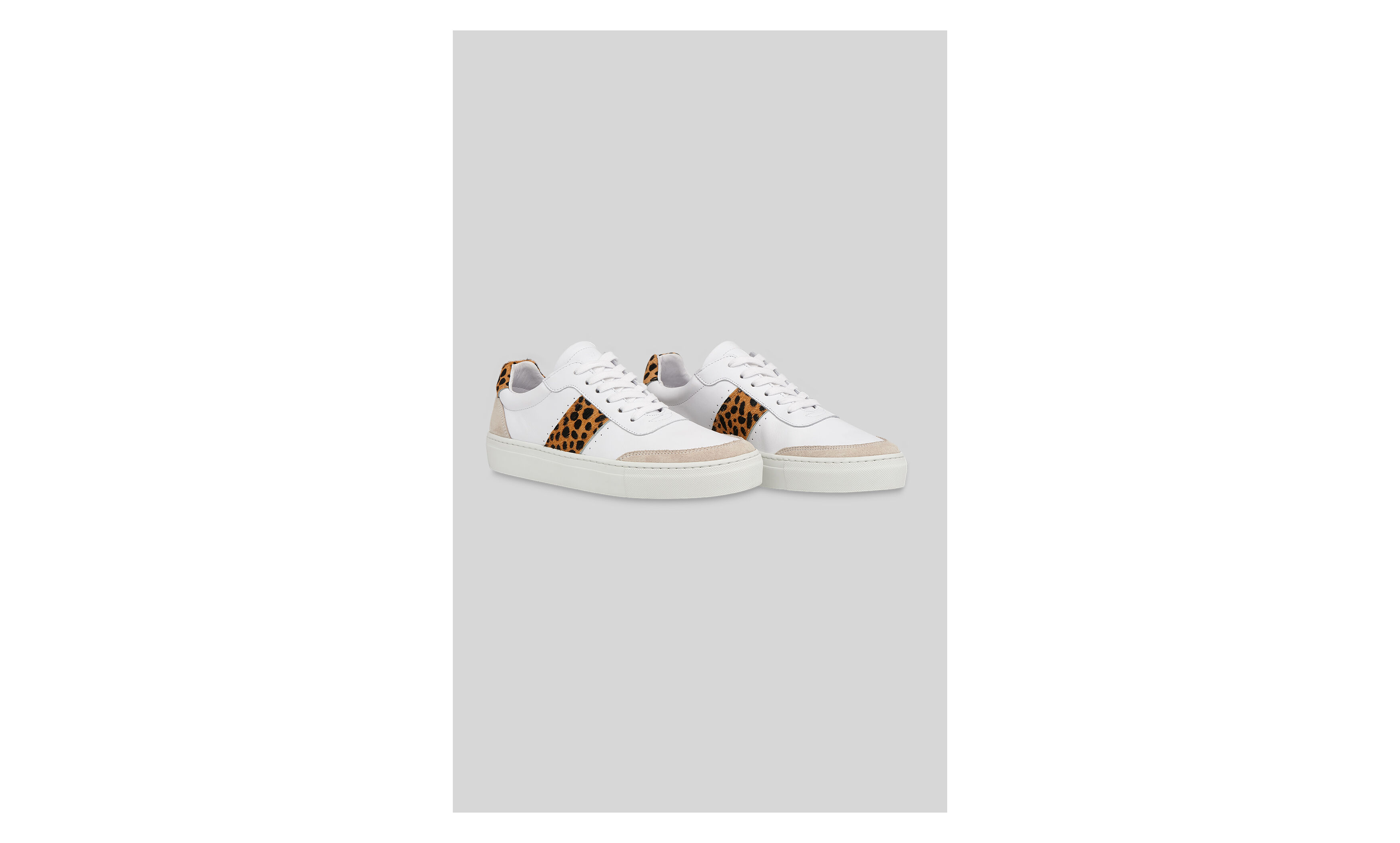 Leopard print clearance stripe trainers