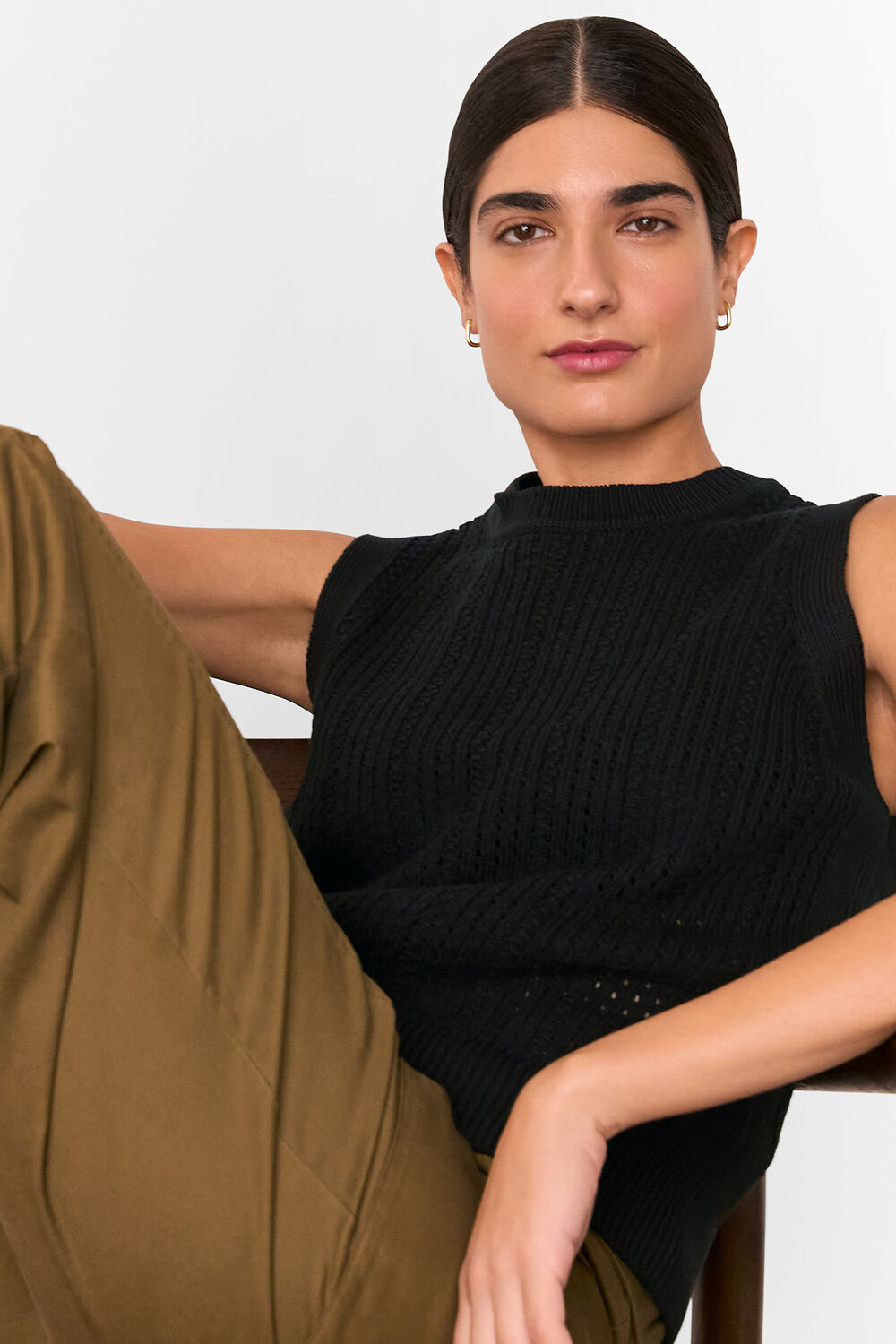 Pointelle Knitted Tank