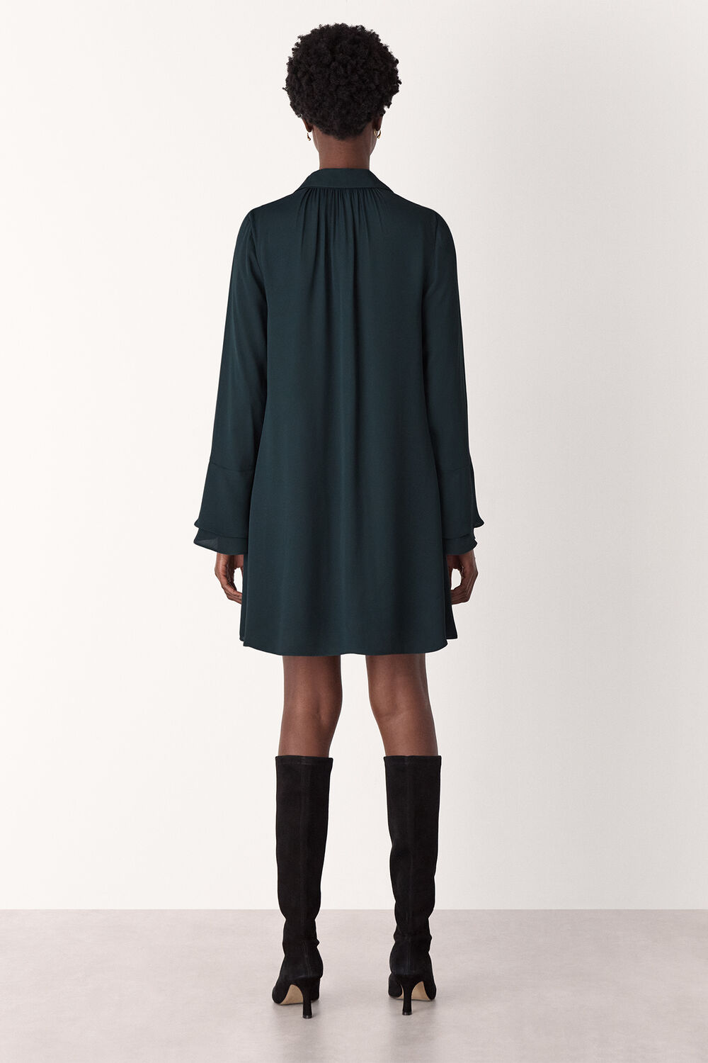 Teal Trapeze Mini Dress