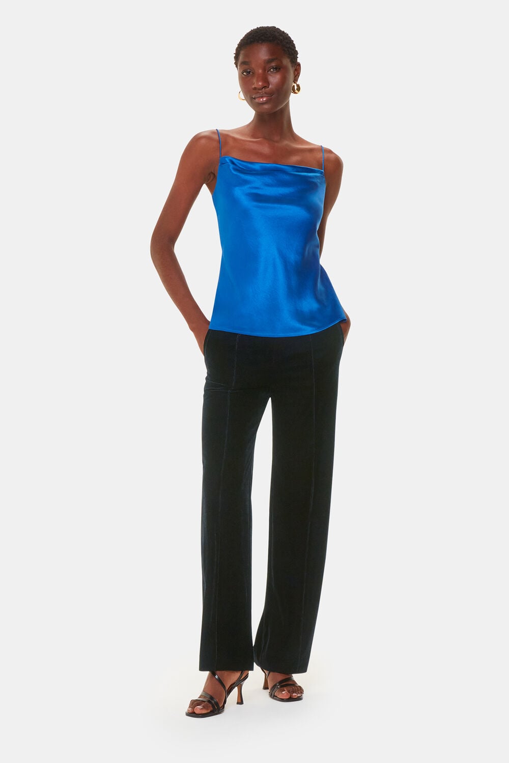 Black Velvet Full Length Pants&nbsp;