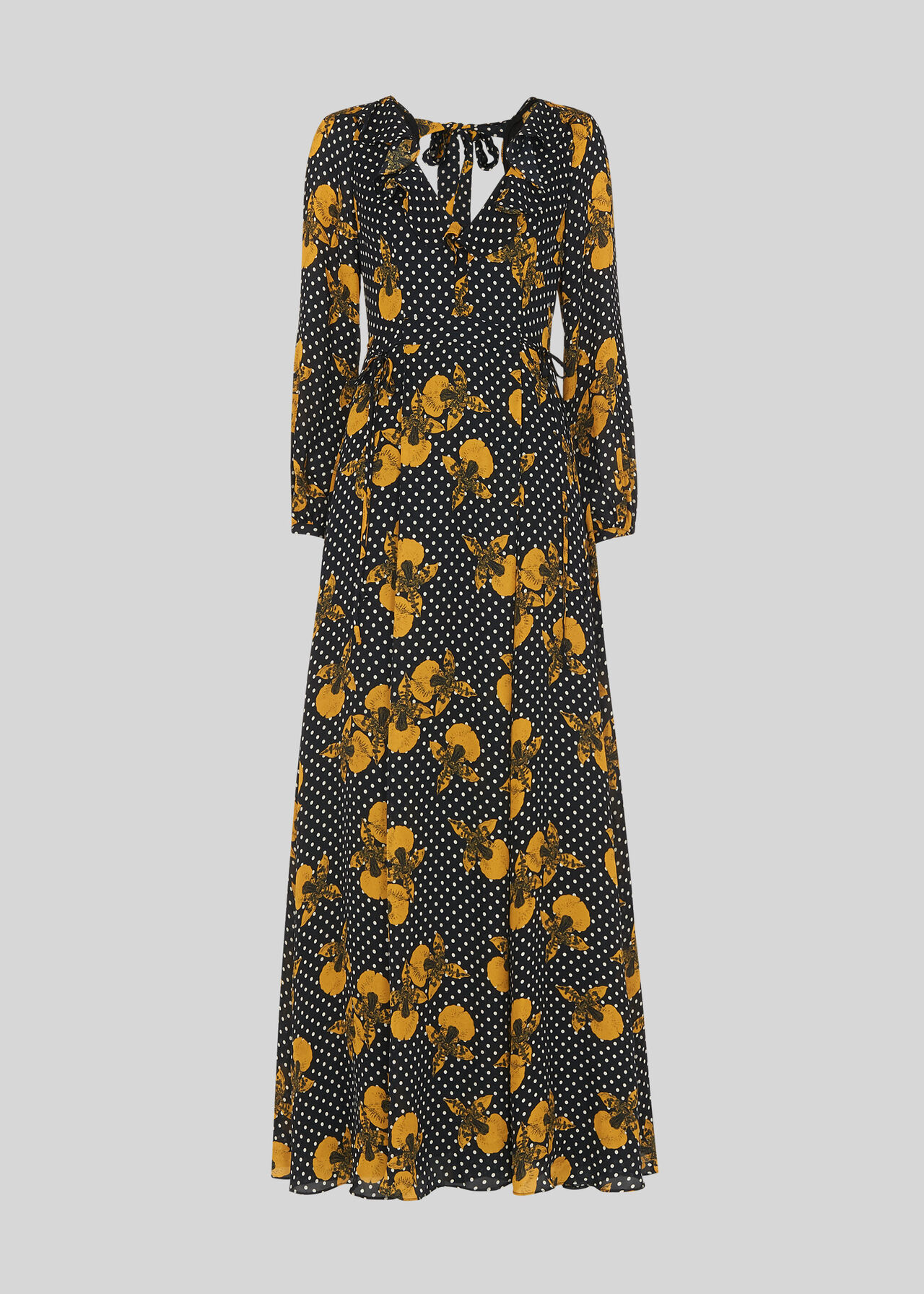 Kira Spot Floral Maxi Dress Yellow/Multi