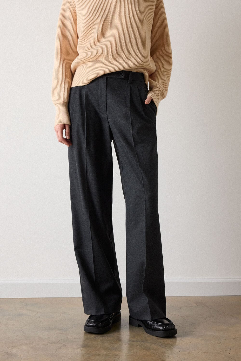 Grey Flannel Straight Leg Trouser