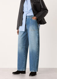 Elasticated Waist Barrel Jean