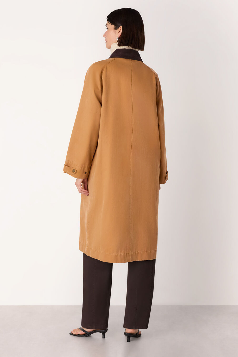 Neutral Gabriella Waxed Overcoat