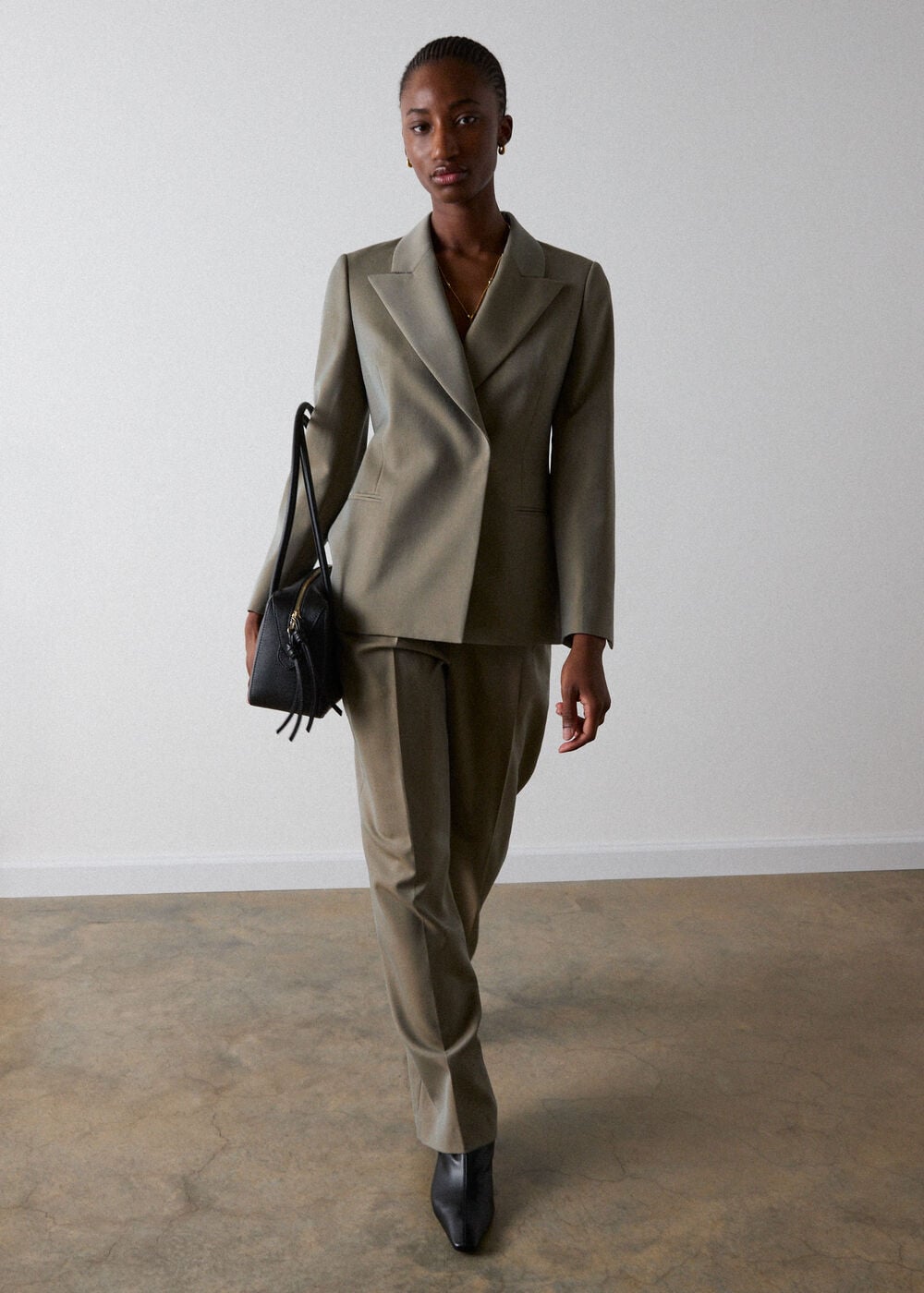 Dark Green Double Breasted Blazer