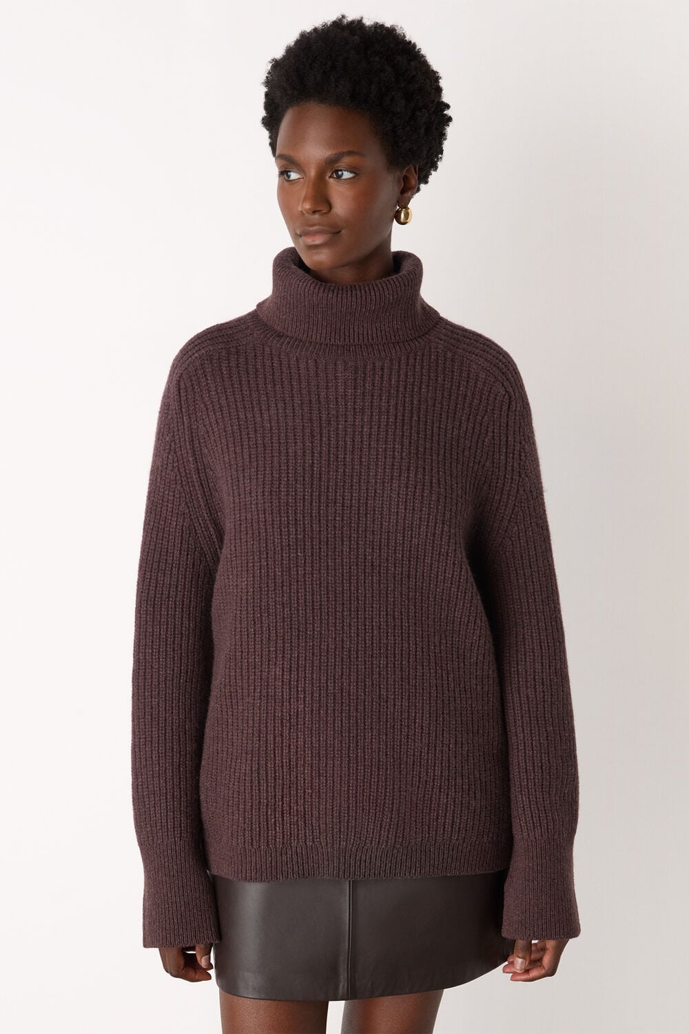 Heavy Gauge Roll Neck Knit