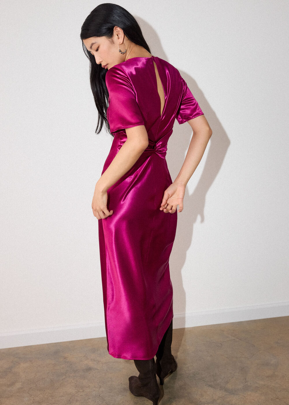 Avery Satin Twist Dress