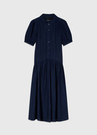 Textured Drop Waist Midi Dress