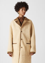 Reversible Long Suede Coat