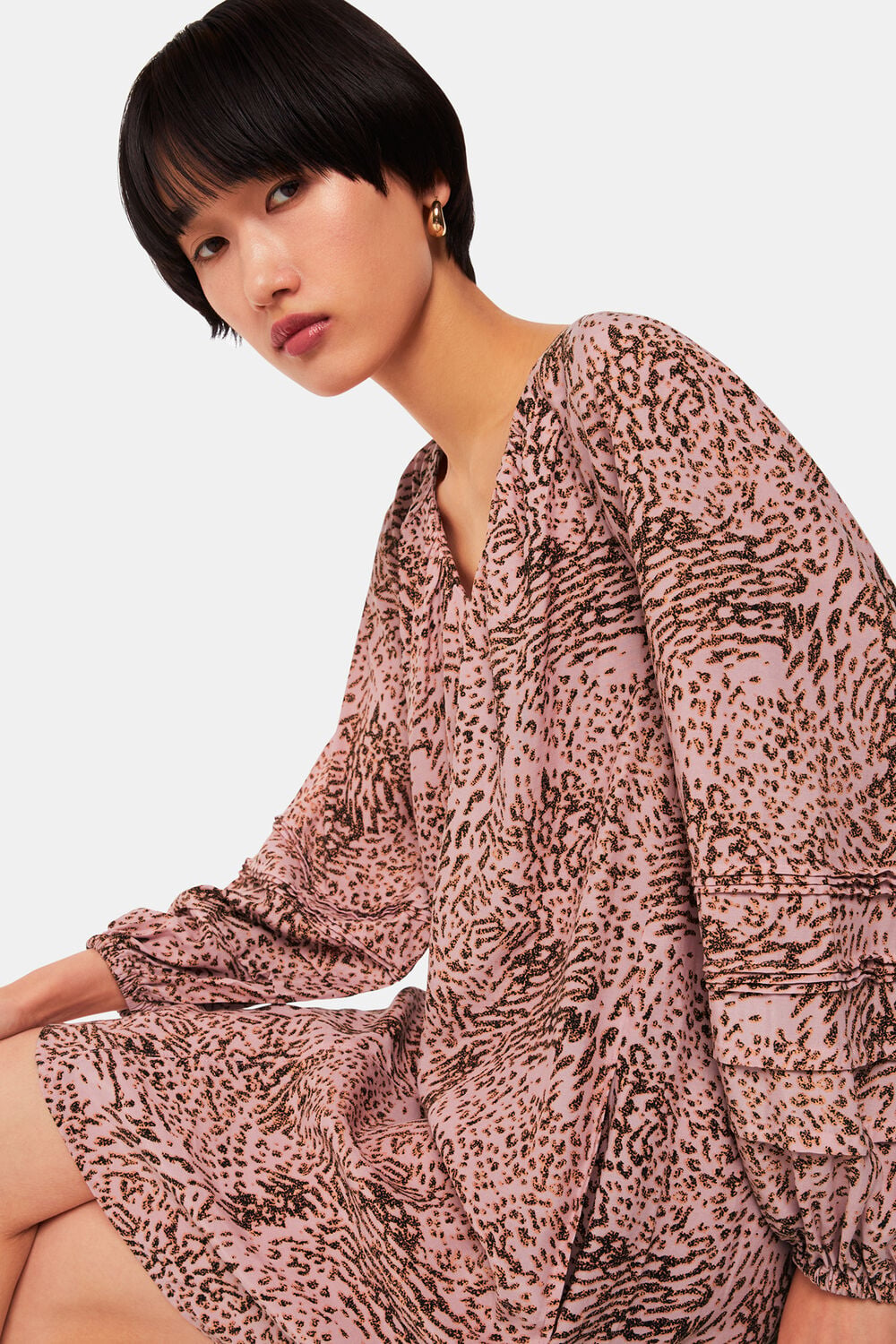 Pink Animal Swirl Cocoon Dress