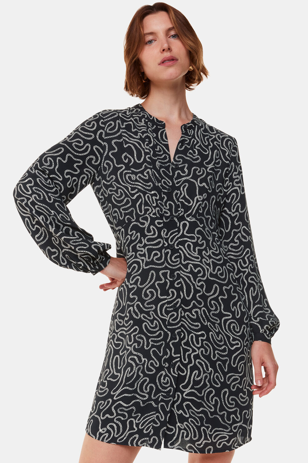 Chain Print Flippy Dress