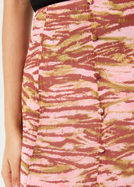 Clouded Tiger Button Skirt