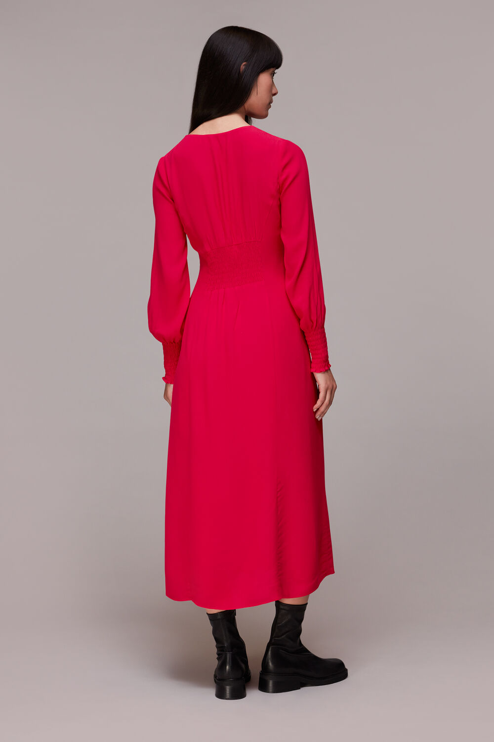 Ilana Shirred Midi Dress