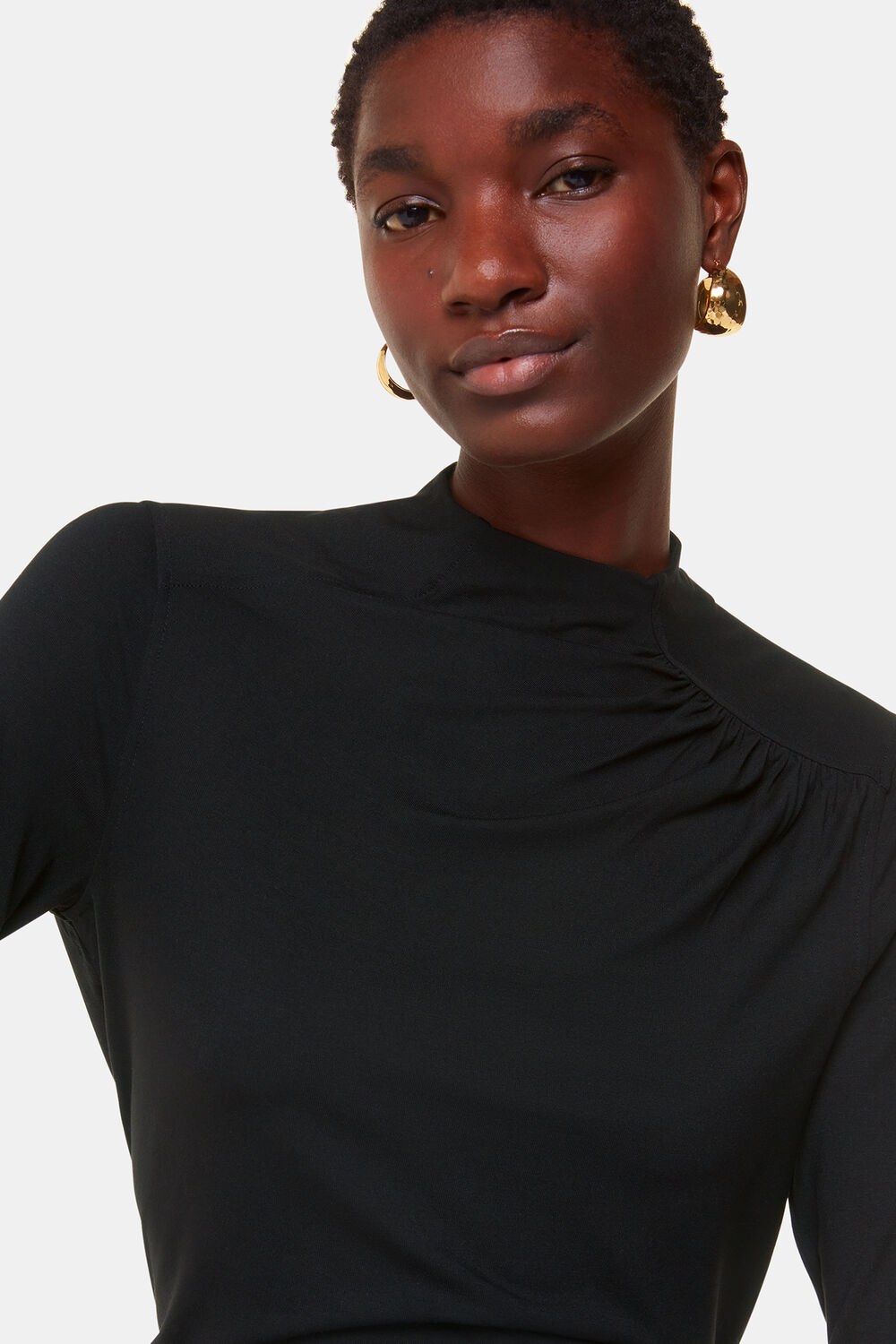 Ruched Front Detail Jersey Top