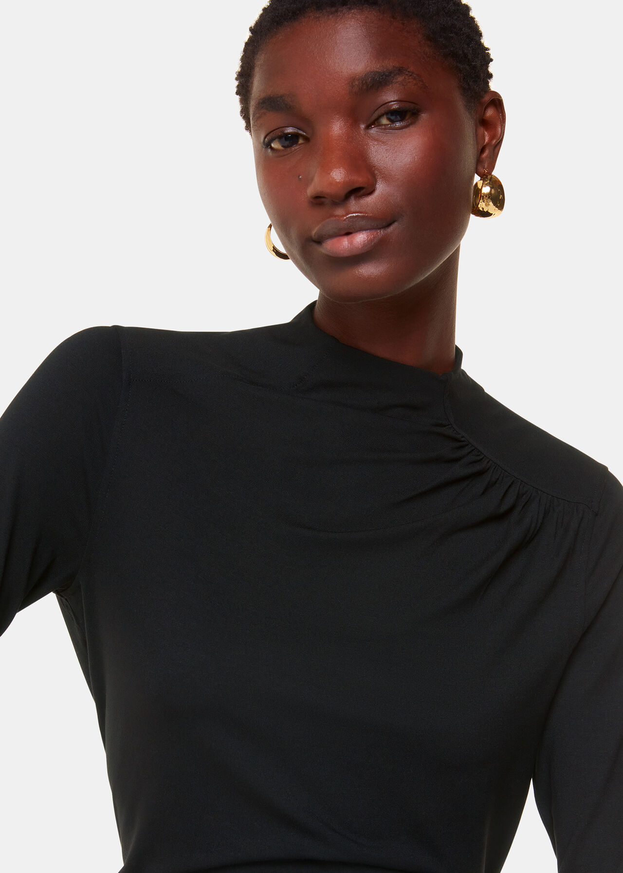 Ruched Front Detail Jersey Top