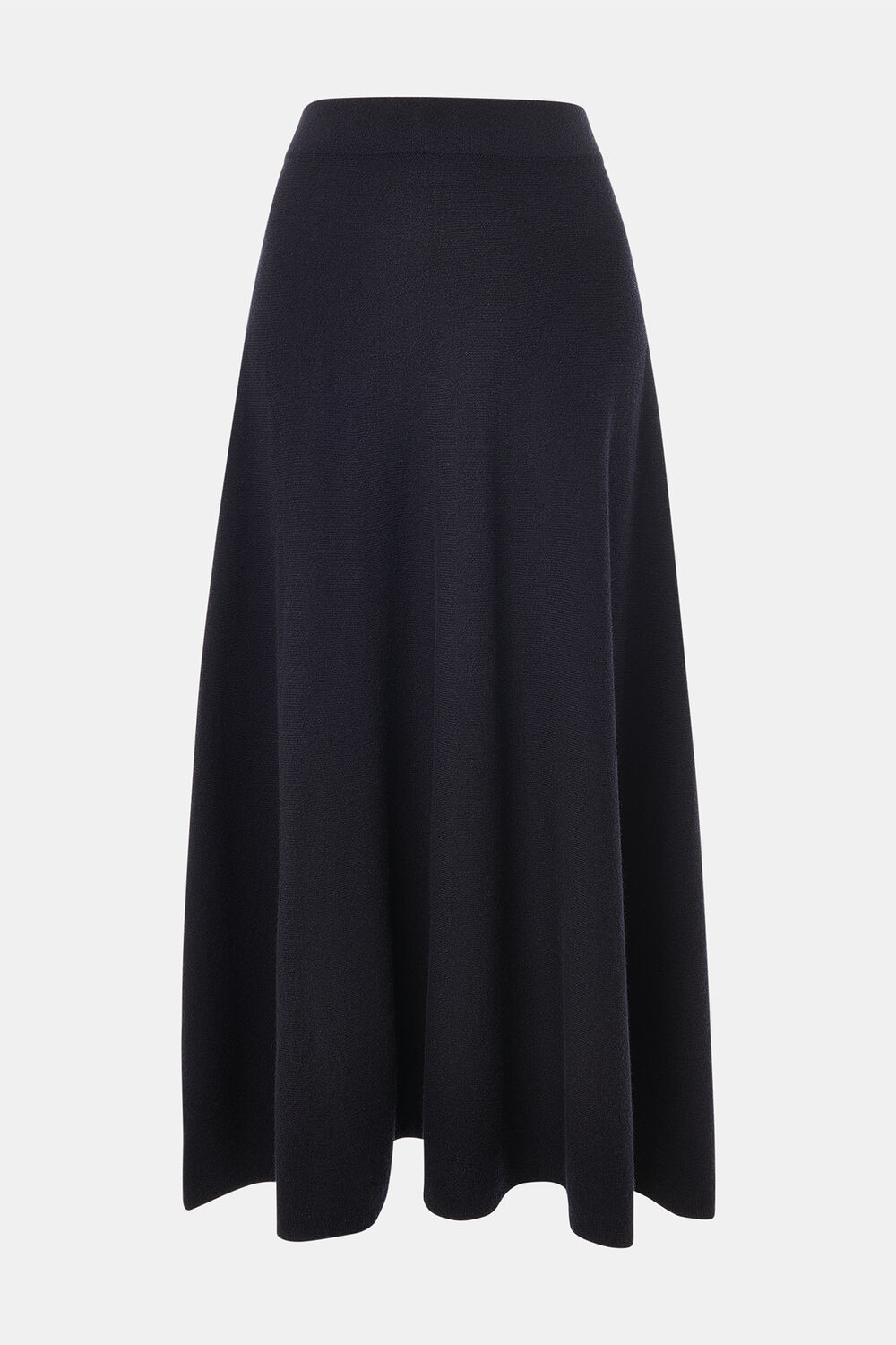 Navy Knitted Midi Skirt