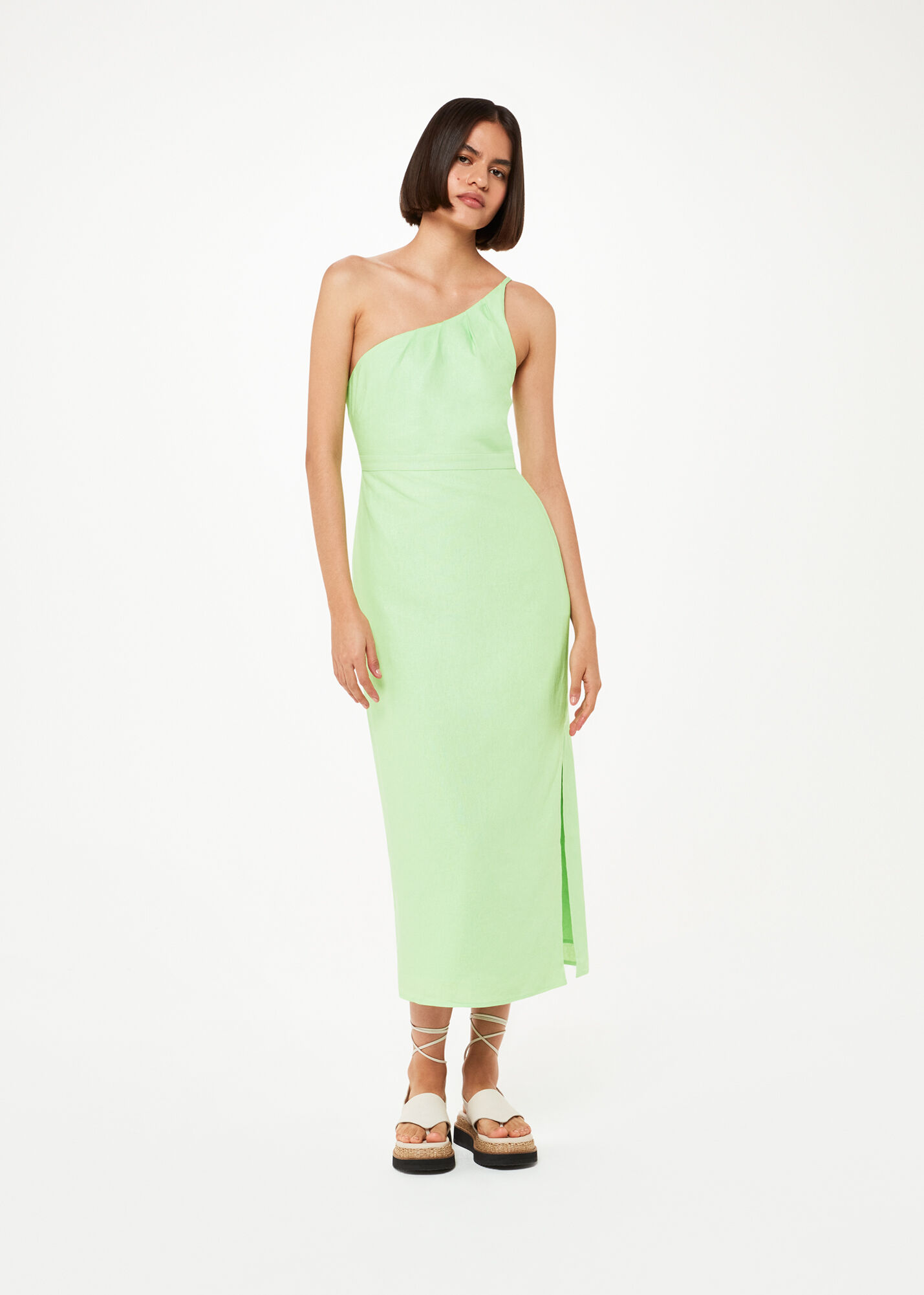 Lime clearance linen dress