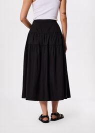 Tier Hem Cotton Skirt