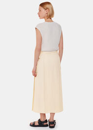 Linen Wrap Midi Skirt