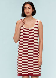 Crochet Stepped Stripe Dress