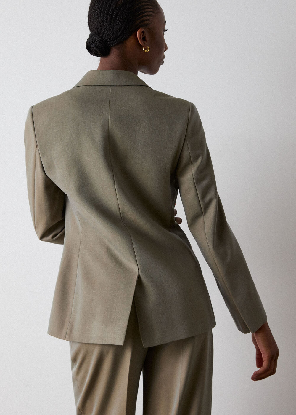 Dark Green Double Breasted Blazer